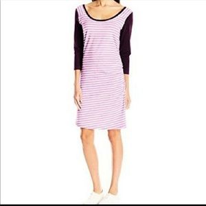 Columbia PFG Ruched Striped Dress Medium